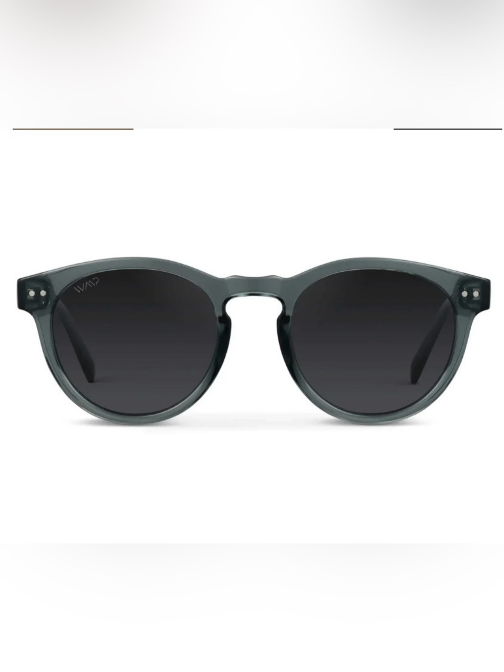 Tate Polarized Sunglasses — Crystal Blue Frame with Black Lenses